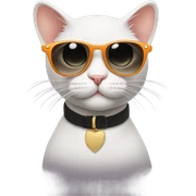 Cat with sunglasses sticker
