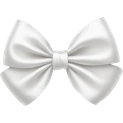 white satin bow sticker