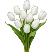 white tulip bouquet  sticker