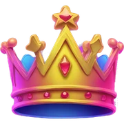 neon crown 2d sticker