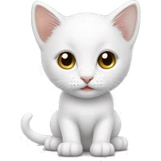 White kitten sticker
