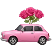 voiture rose sticker