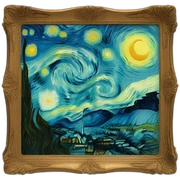 Van Gogh smurfy sticker