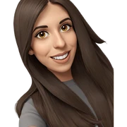 smiling girl with brown hair sticker