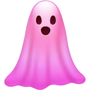 Pink ghost sticker