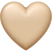 Beige heart sticker