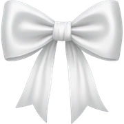 white satin bow sticker