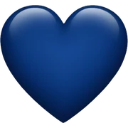 Heart dark blue sticker