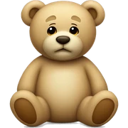Beige teddy bear  sticker