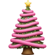 Pink Christmas tree  sticker