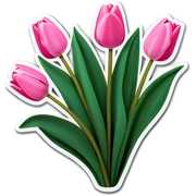 Tulipanes pink  sticker