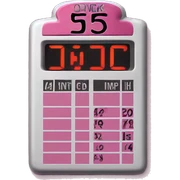 pink score board pink that says 54-20 sticker