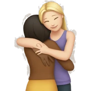 White Girl hugs white girl sticker