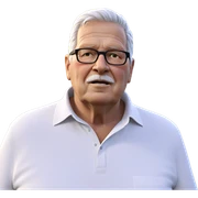 old man in white shirt sticker