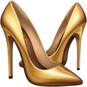 Metallic 24k gold and mocha brown womens shoes sticker