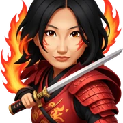 Fire-Wielding Samurai sticker