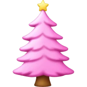 Pink christmas tree sticker