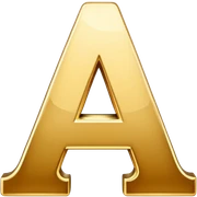 Letter A sticker
