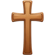A smooth modern Wooden cross  sticker