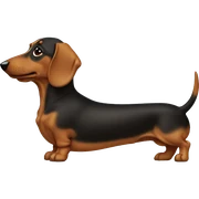 Wiener dog from the side  sticker