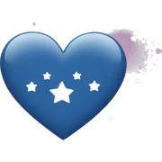 Heart with stars sticker