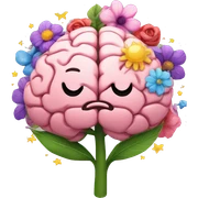 flowers, brain, stars sticker