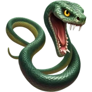 Realistic, scary snake sticker