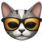 Cat with sunglasses sticker