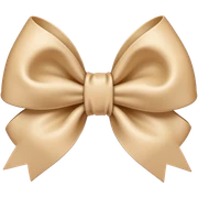 Beige bow sticker