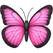 Pink butterfly sticker