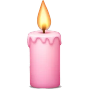 light pink candle sticker