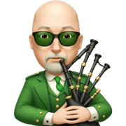 Green Bagpiper sticker