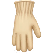 beige gloves  sticker