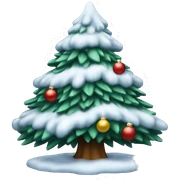 winter christmas tree sticker