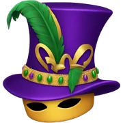 Mardi Gras hat sticker
