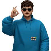 cool guy in sunglasses sticker