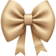 beige bow sticker