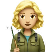 Fishing blonde girl sticker