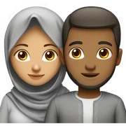 young muslim couple sticker