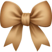 light brown bow sticker