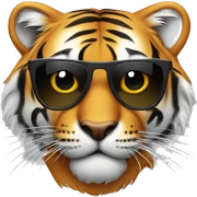 Tiger wearing sunglasses  sticker