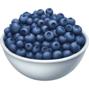 bowl of blueberries sticker