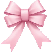 light pink ribbon bow sticker