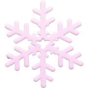 pastel pink snowflake   sticker