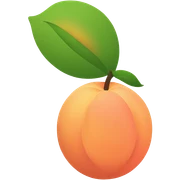 Peach logo sticker