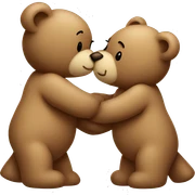 teddy bear kissing another teddy bear sticker