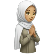 girl in hijab praying  sticker