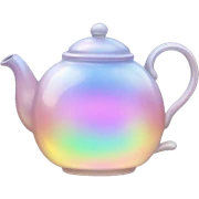 Pale holographic tea pot sticker