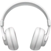 White headphones with pink bows sticker