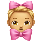 pink bow sticker